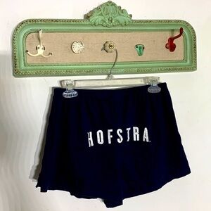 League Hofstra university New York Navy Blue Cotton Shorts Elastic waist large